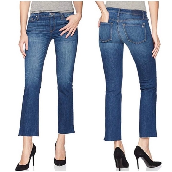 Black Orchid Bardot Straight Leg Fray Jeans in California Blue - Picture 1 of 11